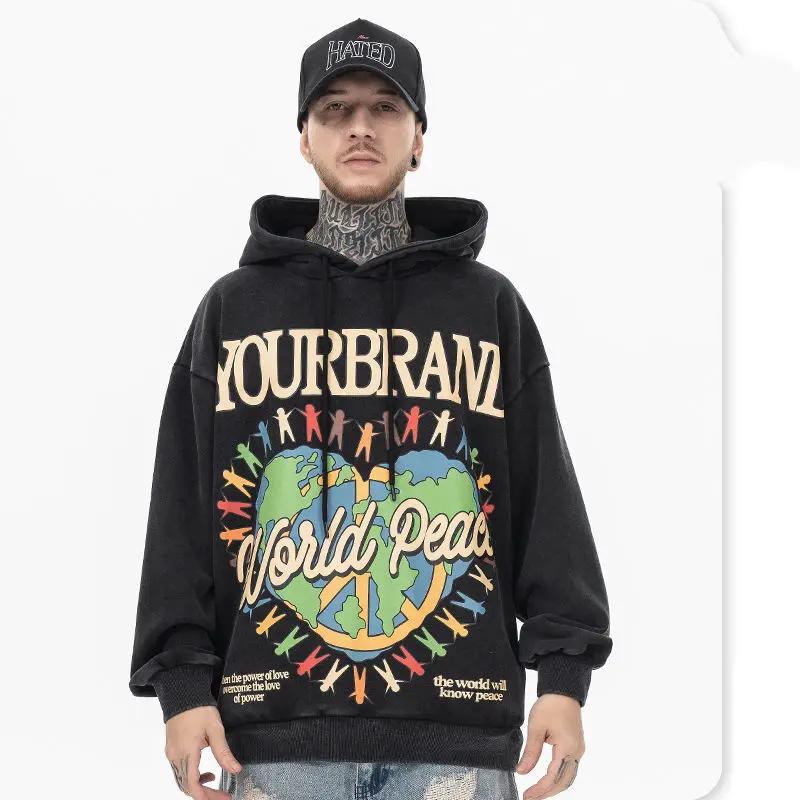 Printed acid-washed hoodie Manufacturer (1)by2