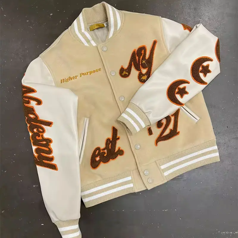 Oem Custom Chenille Embroidery Logo Jackets (1)