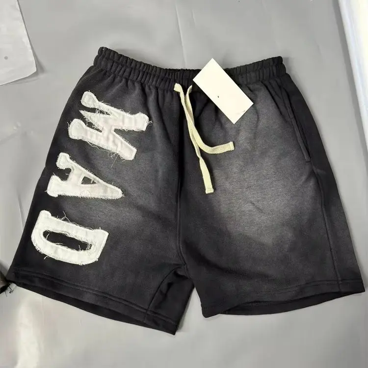 Wash cloth embroidered shorts (1)