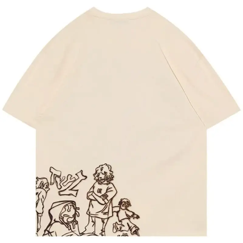 Custom Wholesale Mens Oversize T Shirts Cotton Tops Funny Print Shirt Factory (7)z6p