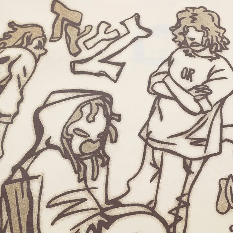 Custom Wholesale Mens Oversize T Shirts Cotton Tops Funny Print Shirt Factory (9)o09