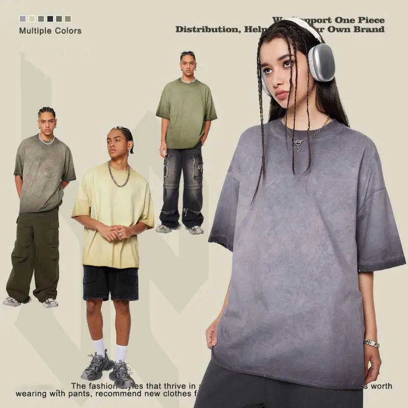 Acid-washed T-shirts (4)omr