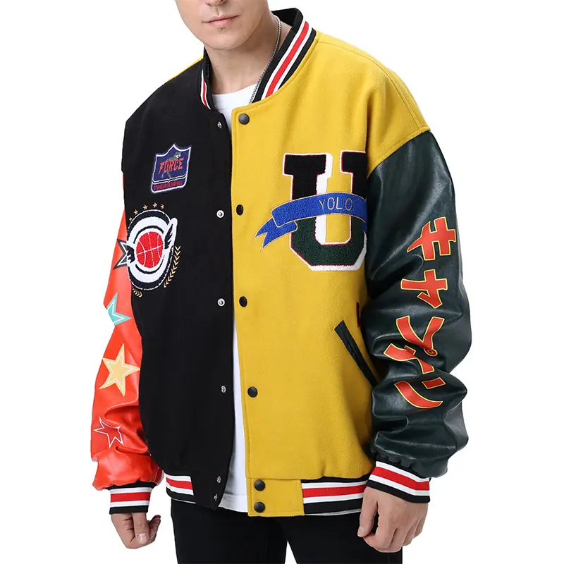 Custom Wholesale Men's Embroidered Letterman Bomber Jacket Manufacturer (6)f2v