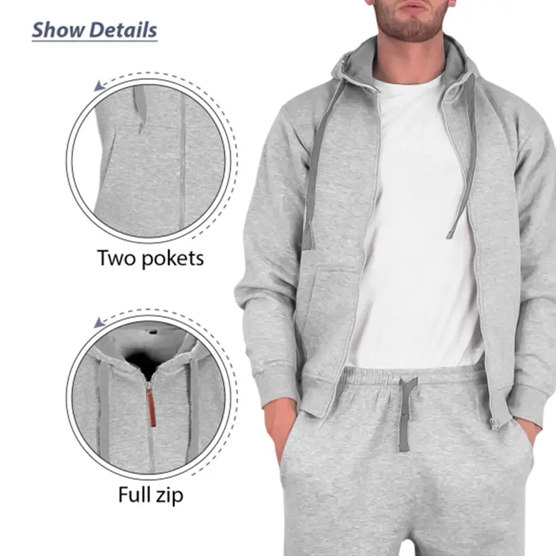 Custom Wholesale Men's Tracksuit 2 Piece Sets Sweatsuits Factory (5)lxh