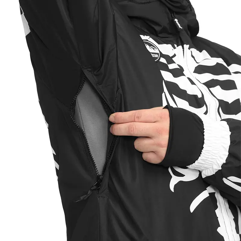 Custom Wholesale Men's Skeleton Ski Suit Black White One Piece Ski Suits Supplier (5)qon