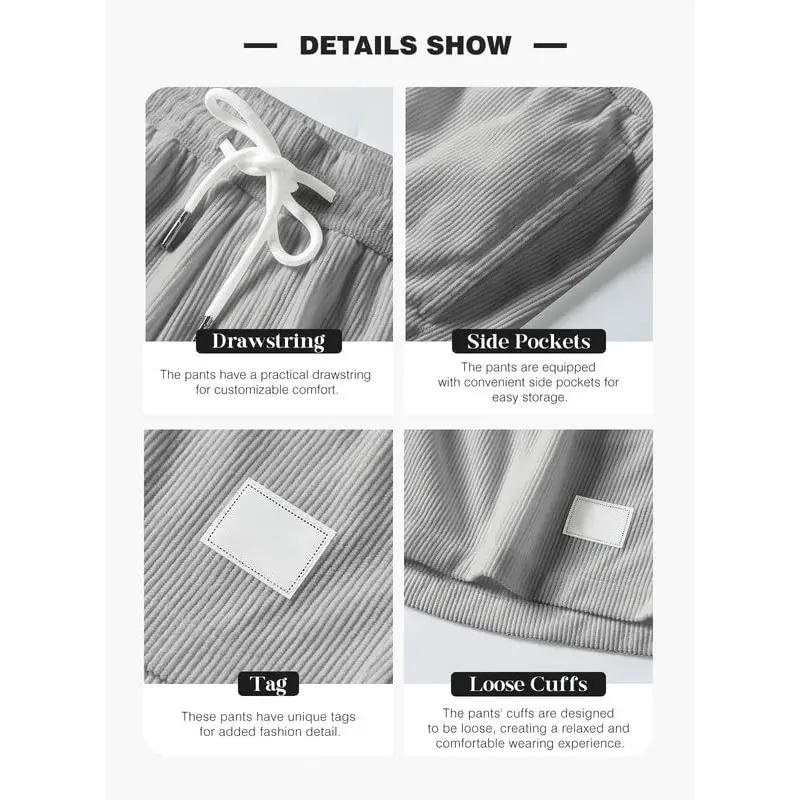 Custom Wholesale Men's Corduroy Shorts Casual Drawstring Lightweight Short Factory