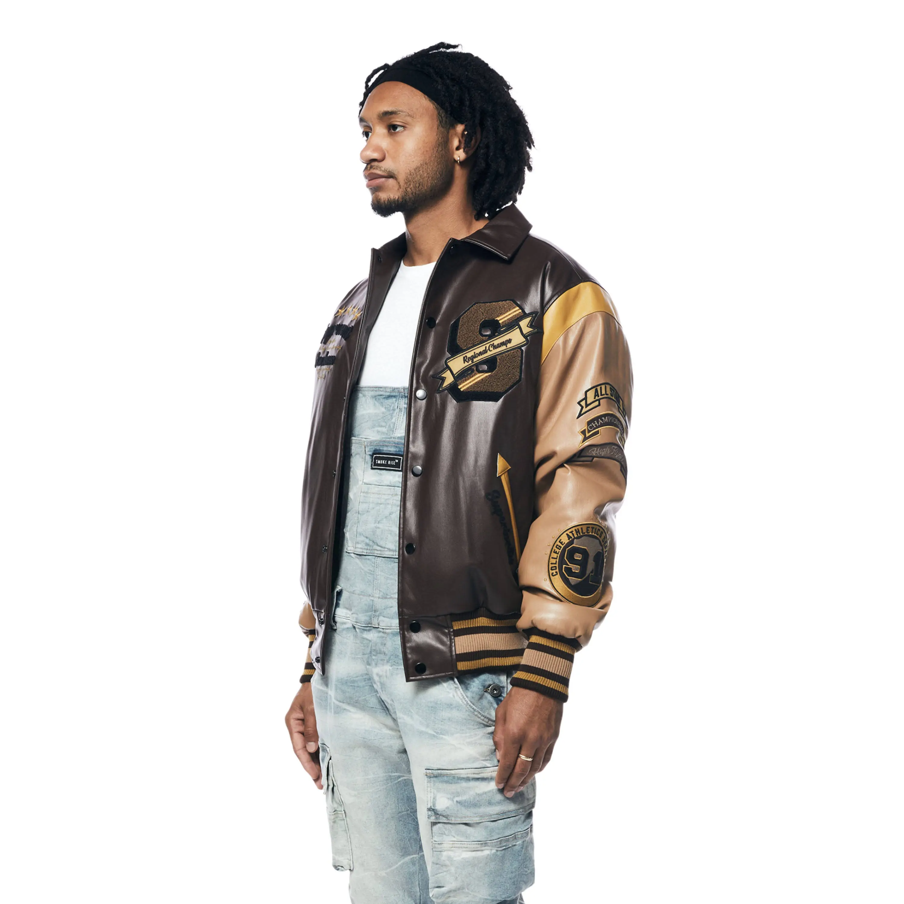 Leather baseball jacket (3)