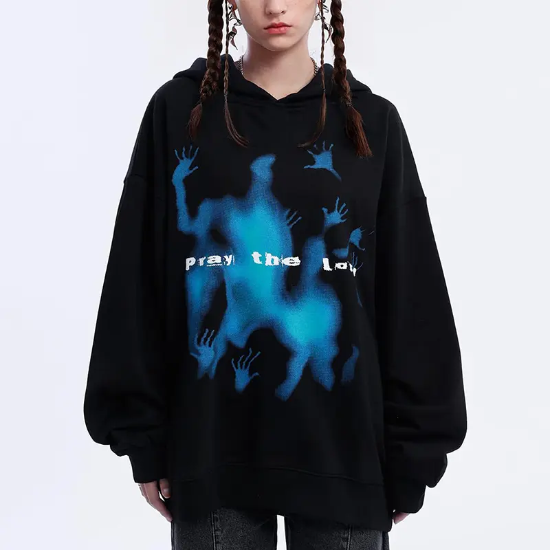 Custom Wholesale Men's Graphic Oversize Casual Hoodies Manufacturer