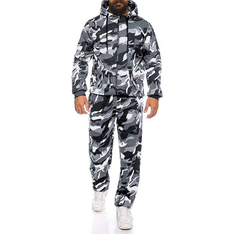 Custom Wholesale Men's Sweatsuits 2 Piece Tracksuit Sets Supplier Camo (4)zhv