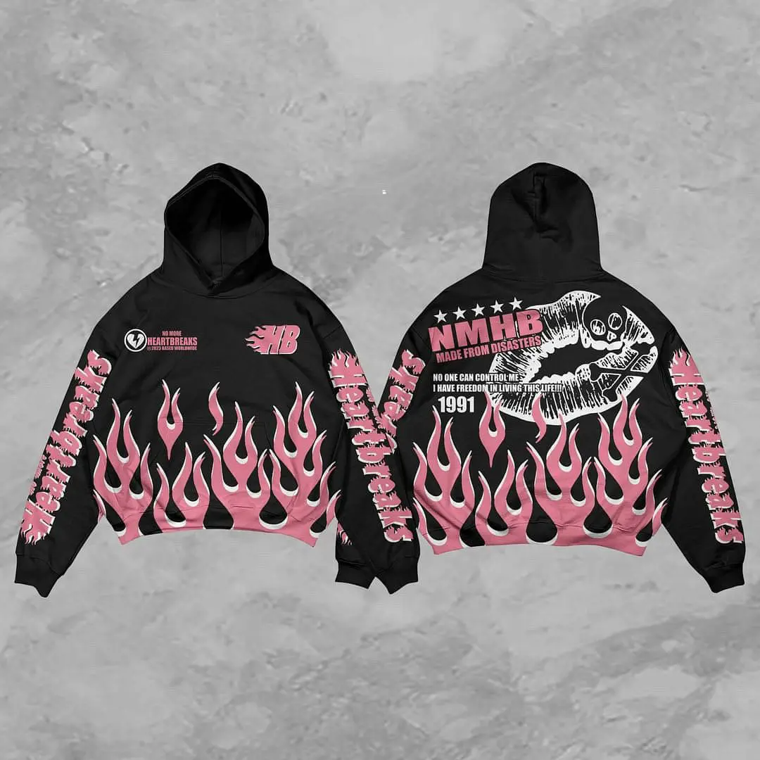 Custom flame-printed graphic hoodies (1)