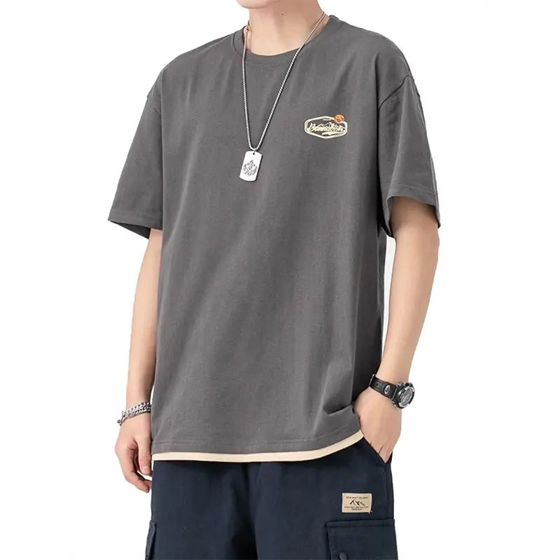 Custom Wholesale Mens Letter Graphic Printed T Shirt vintage t shirts Factory