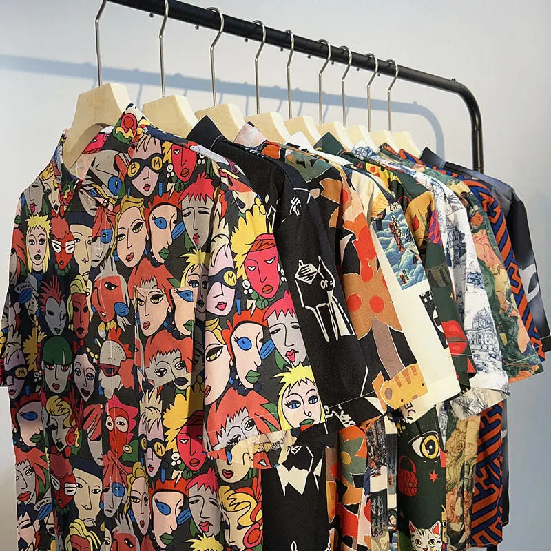 Vintage Graffiti Printing Shirts (4).jpg