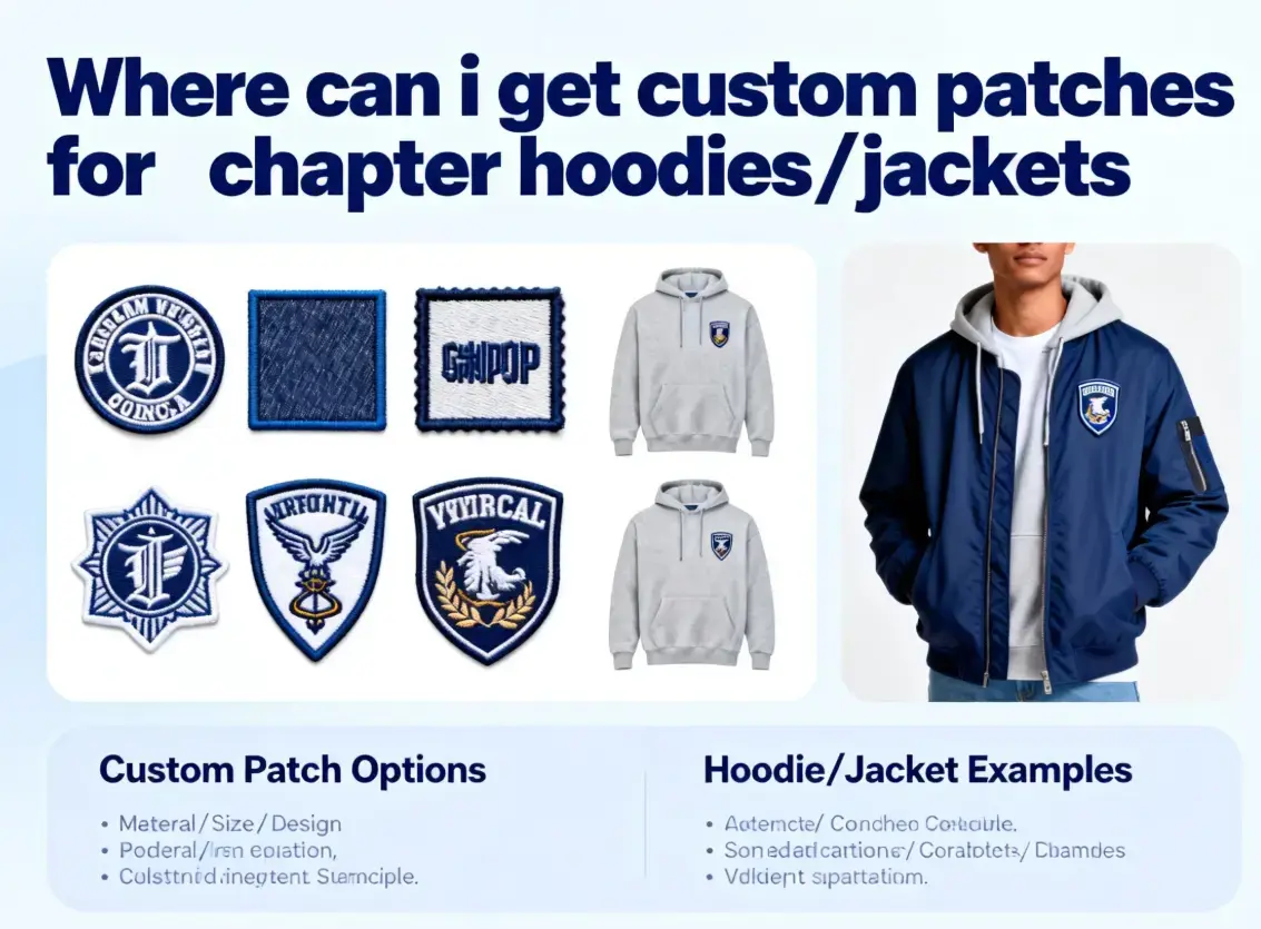 Where can i get custom patches for chapter hoodies/jackets